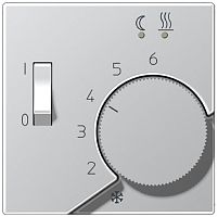 Лицевая панель Jung LS990 metal для терморегулятора алюминий картинка